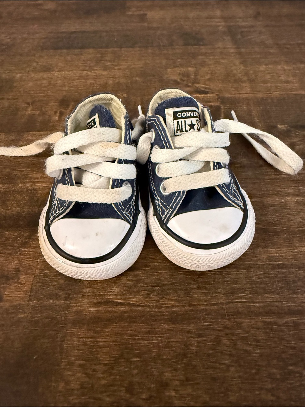 Converse Kids Navy & White Low Top Sneakers
